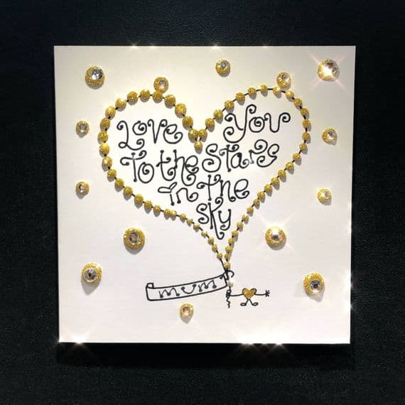 Stars In The Sky Heart: Silver or Gold