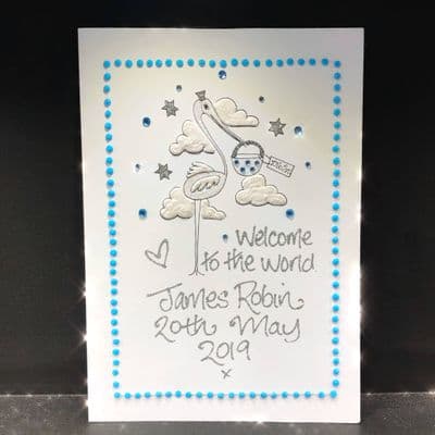 Stork; Blue, Pink or Yellow