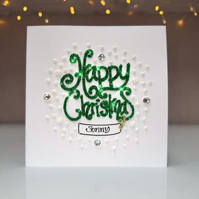 Swirly Happy Christmas Card
