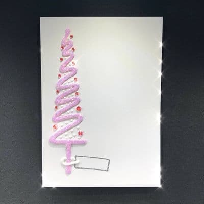 Swirly Side Tree Christmas Card