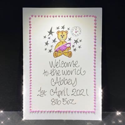 Teddy Holding Baby: Pink or Blue