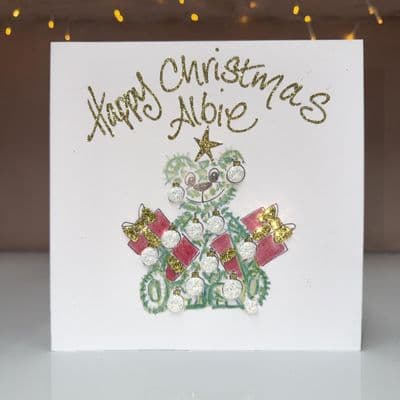 Teddy Tree Christmas Card