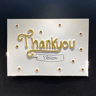 Thankyou: Gold, Silver or Multi-coloured