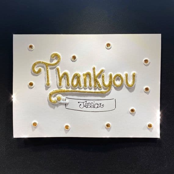Thankyou: Gold, Silver or Multi-coloured
