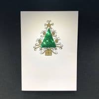 Triangle Christmas Tree;  White, Green, Pink or Blue