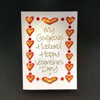 Valentine's Hearts & Bling Border
