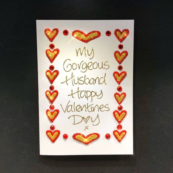 Valentine's Hearts & Bling Border