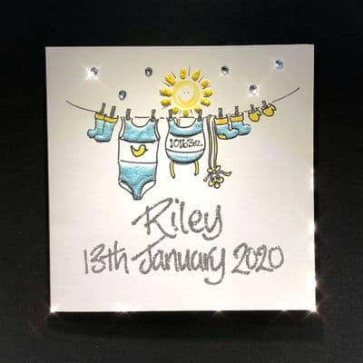 Washing Line; Blue, Pink or White