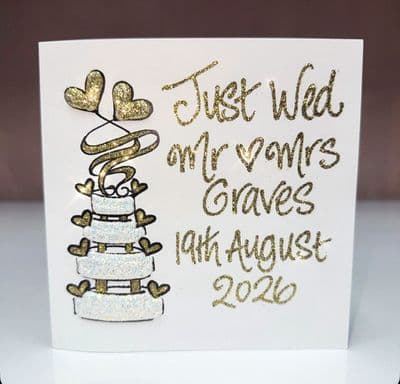 Wedding Cake with Two Hearts