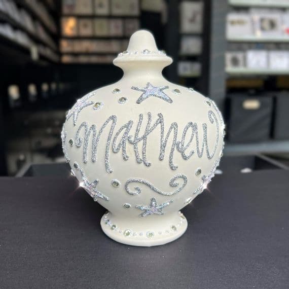 White Ceramic Money Pot