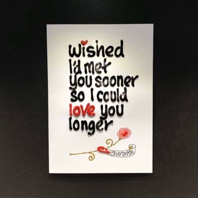 Wished I'd Met You Sooner: Black or White