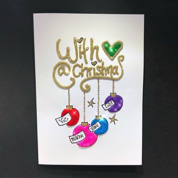With Love At Christmas; White or Multi-Coloured