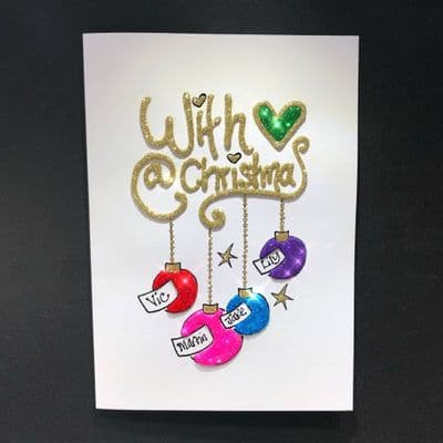 With Love At Christmas; White or Multi-Coloured