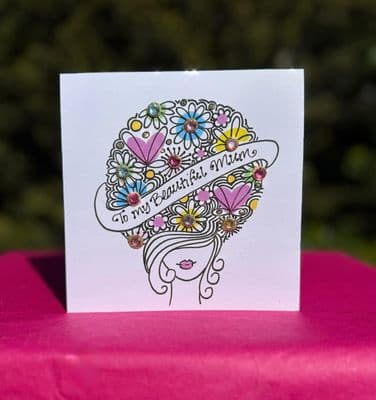 Woman with Flower Cap