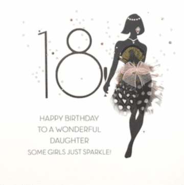 18 Wonderful Daughter Hand- embellished Birthday card