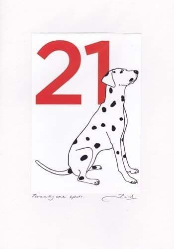 21 Spot Birthday Card