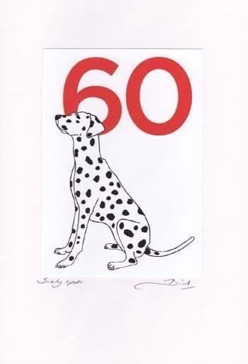 60-Spots Birthday Card