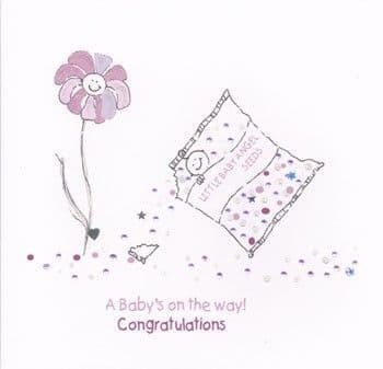 A Baby's On The Way Greetings Card