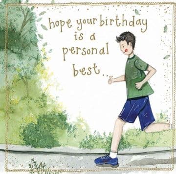 Afternoon run Birthday card