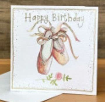 Ballet shoes Birthday card