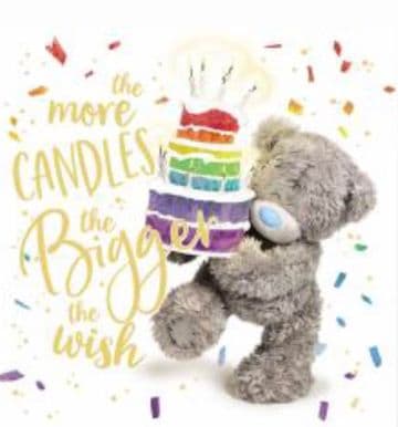 Bear with Cake (3D ) Birthday card