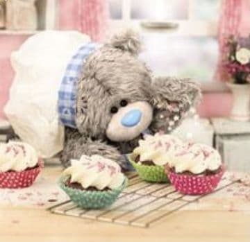 Bear with Cakes ( 3D ) Birthday card