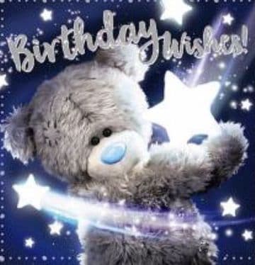 Bear with Stars ( 3D ) Birthday card