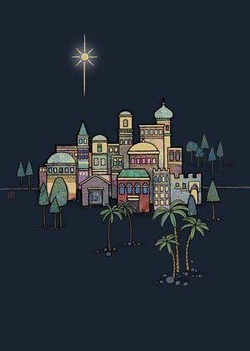 Bethlehem Embossed / foiled Christmas card