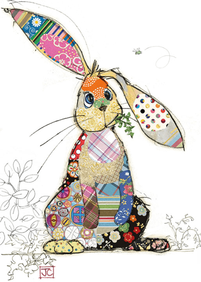 Binky Bunny   Blank greeting card