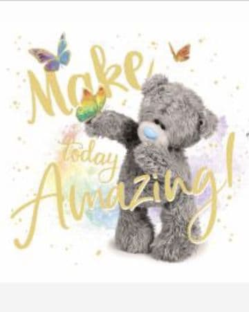 Birthday Bear with Butterfly ( 3D ) Birthday card