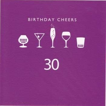 Birthday Cheers 30 Birthday Card