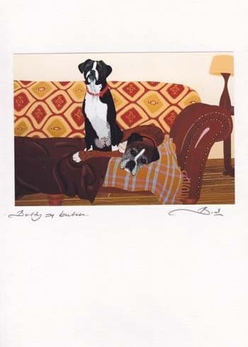 Boxers Greetings Card