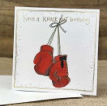 Boxing Gloves Birthday card