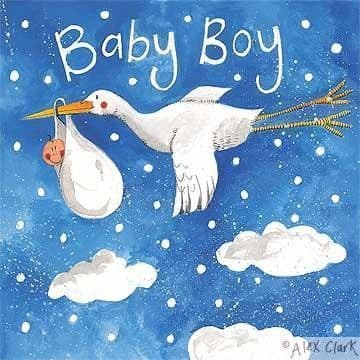 Boy on Delivery Greetings Card