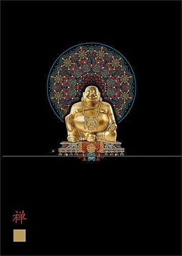Budda Blank embossed / foiled greeting card