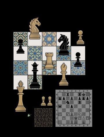 Chess Blank embossed / foiled greeting card