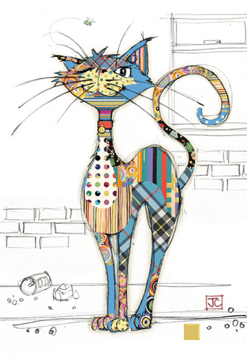 Cola Cat Blank greeting card