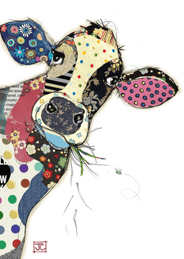 Connie Cow Blank greeting card