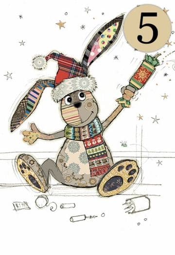 Cracker Bunny (5pack) Christmas cards
