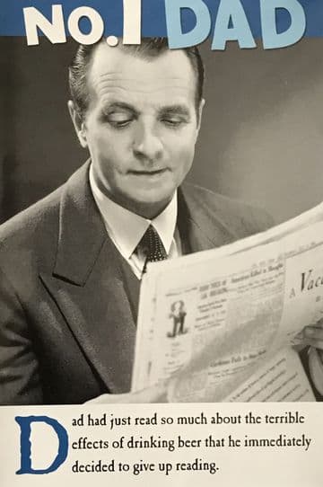 Dad Reading Fathers Day card