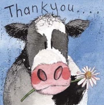 Dairy Cow Thank you card