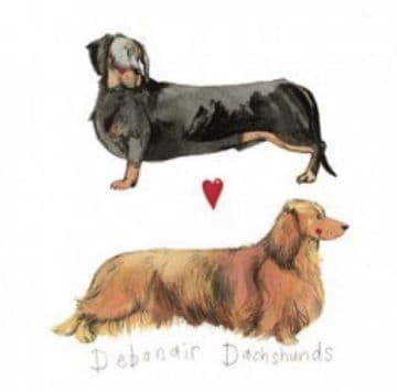 Debonair Dachshunds Any occasion greeting card