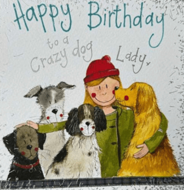 Dog Lady Birthday card