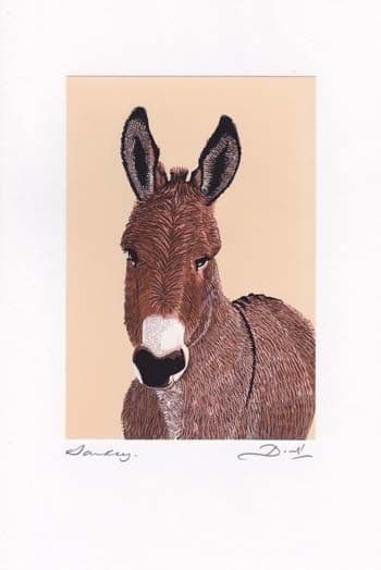 Donkey Greetings Card