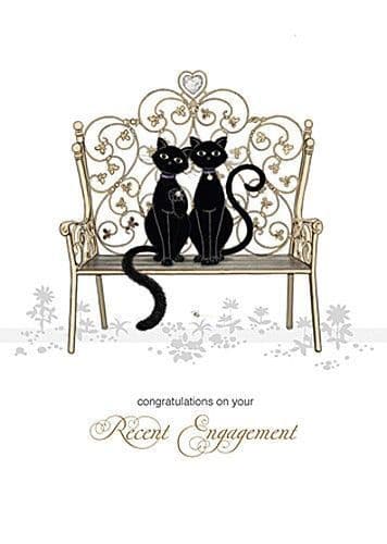 Engagement Bench Greetings Card