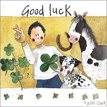 Fingers crossed Good luck Greetings Card