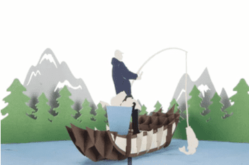 Fishing Pop up Greeting card