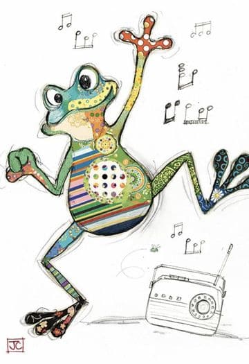 Freddy Frog Blank greeting card