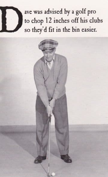 Golf 12inch Greeting card