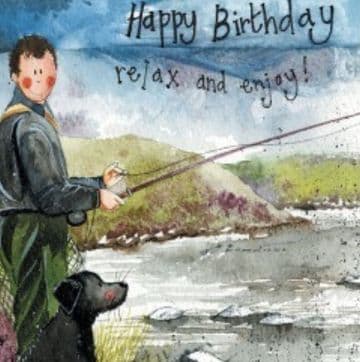 Gone Fishing Birthday card